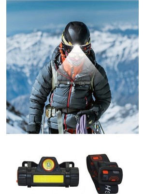 Neonova Kafa Lambası - 8 Saat Dayanıklı Şarjlı Sensörlü Mıknatıslı - Kamp - Balıkçılık- Acil Durum Feneri