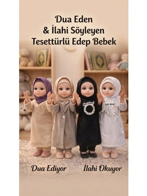 Renklime Dua Eden Tesettürlü Edep Bebek - Ramazan Ilahi Oyuncağı