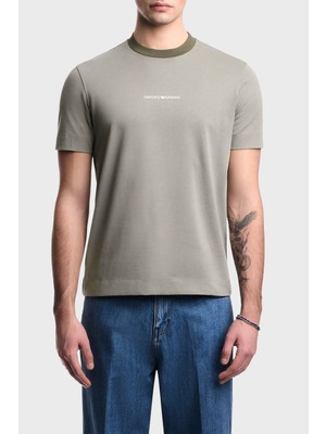 Emporio Armani Pamuklu Regular Fit Logo Baskılı Bisiklet Yaka T Shirt Erkek T Shirt EM005257 AF13715 U8049
