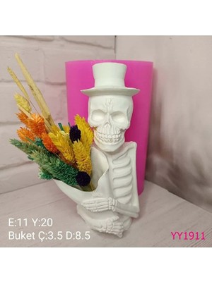 Yoyomold Iskelet Buketli Saksı Silikon Kalıp
