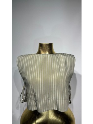 Çizgili Yandan Bağlamalı Gömlek