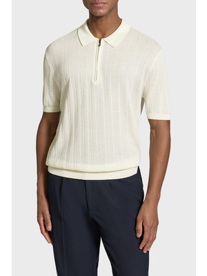 Emporio Armani % 100 Pamuk Relaxed Fit Fermuarlı Polo Yaka Kazak Erkek Polo Yaka Kazak EM004305 AF23761 U1107