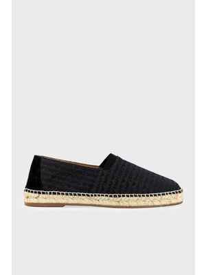 Emporio Armani Logo Baskılı Jakarlı Espadril Erkek Espadril EM005853 AF25529 MC012