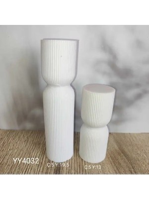 Yoyomold YY4032 Çizgili Mum Boğumlu 2li Takım Silikon Kalıp