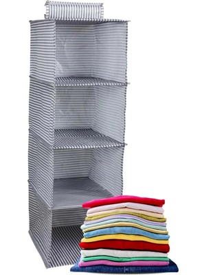 Neonova 4 Gözlü Dolap Organizer Zebra Model