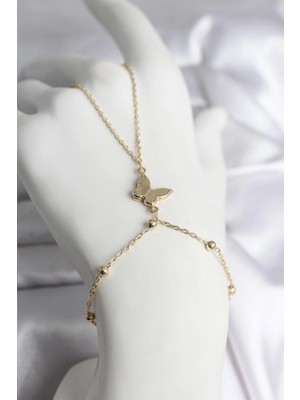 Marsilyan 316L Çelik Gold Renk Kelebek Model Kadın Şahmeran - TJ-SN740