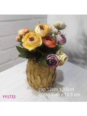 Yoyomold YY1733-TÜY Yapraklı Vazo Tombul Silikon Kalıp