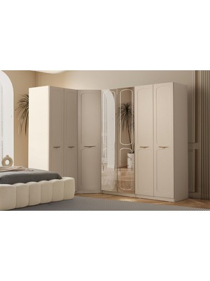 Doressa Ravon Aynalı Köşe Gardırop