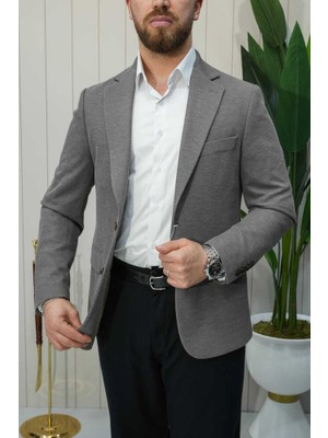 Beystil Mono Yaka Kahverengi Ceket 467 - Slim Fit