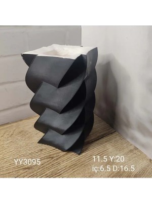 Yoyomold YY3095 Dikdörtgen Saksı 20 cm Dalga Desenli Silikon Kalıp