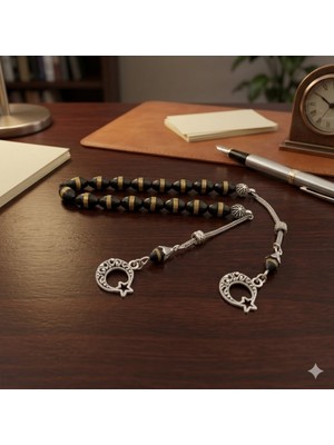 Pigado Pirinç Işlemeli Arpa Kesim 16'lı Kuka Zaza Tesbih