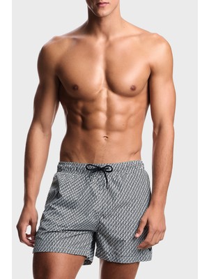 Emporio Armani Mayo Logo Baskılı Short Erkek Deniz Şortu EM000583 AF20439 F0026