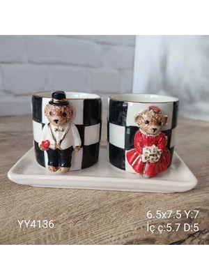 Yoyomold YY4136 Gelin Damat Ayıcıklı Mumluk Silikon Kalıp