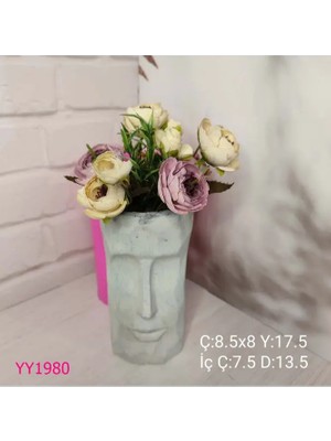 Yoyomold YY1980-UZUN Taş Vazo Silikon Kalıp