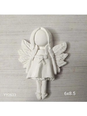 Yoyomold YY2633 Melek Kız Yaprak Kanatlı 6x8.5cm Silikon Kalıp