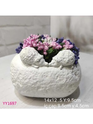 Yoyomold YY1697-TAŞ Saksı 2 Kirpili Silikon Kalıp