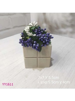 Yoyomold YY1611-KARE Artı Desenli Saksı Silikon Kalıp