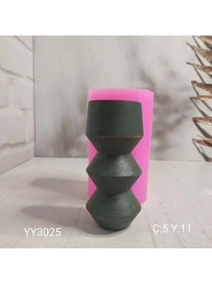Yoyomold YY3025 Mumluk 3 Sivri Boğumlu 11CM Silikon Kalıp
