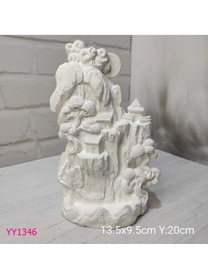 Yoyomold YY1346-DAĞ Tütsü Sağ ve Solda Ağaçlar Var Üzerinde Güneş Doğan Silikon Kalıp