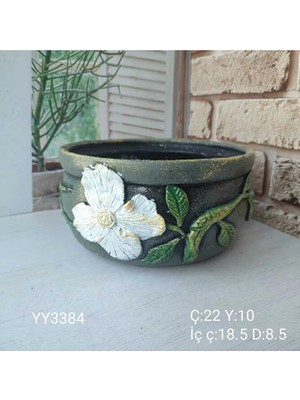 Yoyomold Geniş Çiçekli Saksı Silikon Kalıp