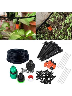 Neonova Mikro Damlama Sulama - Bahçe Sulama Hortum Seti 10 Metre Hortum ve Parçaları
