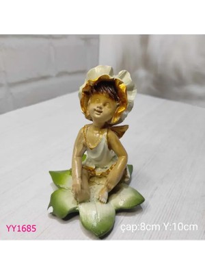 Yoyomold YY1685-YAPRAK Üzerinde Oturan Kız Silikon Kalıp