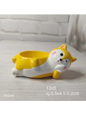 Yoyomold YY2346 Yan Üstü Yatan Kedi Tilki Saksı Silikon Kalıp