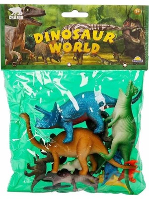 Renklime 0710 Dinozorların Dünyası Poşetli Hayvan Oyun Seti Orta Boy