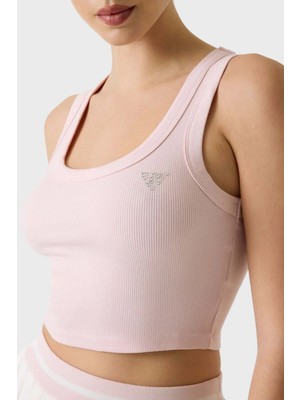 Guess Slim Fit Yuvarlak Yaka Fitilli Crop V6GP07K2987 Bayan Crop V6GP07 K2987 G63M