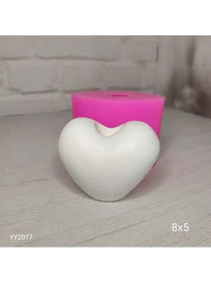 Yoyomold YY2017 Kalp Vazo Mini 8x5 Silikon Kalıp