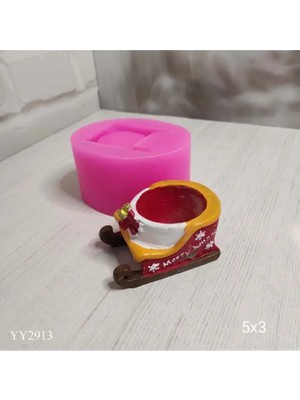 Yoyomold YY2913 Yılbaşı Kızak Saksı Silikon Kalıp