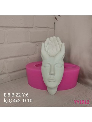 Yoyomold YY1912-KAFA ve Eller Duvar Süsü Silikon Kalıp