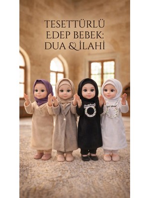 Renklime Tesettürlü Dua Eden ve Ilahi Söyleyen Bebek - Ramazan Oyuncağı