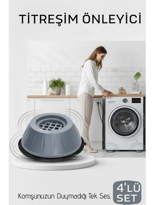 Neonova Premium 4'lü Titreşim Önleyici Kauçuk Ayak Seti - Ultra Sessiz ve Sarsıntısız Yıkama Teknolojisi