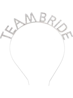 Neonova Gümüş Kaplama Kristal Taşlı Team Bride Taç 16X17 cm