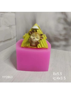 Yoyomold YY2863 Çadırda Geyik Çiçeklik Silikon Kalıp