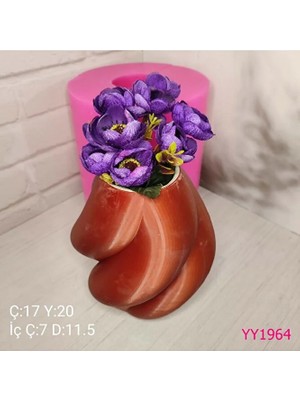Yoyomold YY1964-TOMBUL Twist Vazo 2 Silikon Kalıp