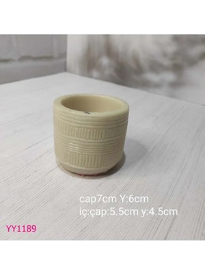 Yoyomold YY1189-SUKULENT Saksı Çizgili Dikey Yatay Silikon Kalıp