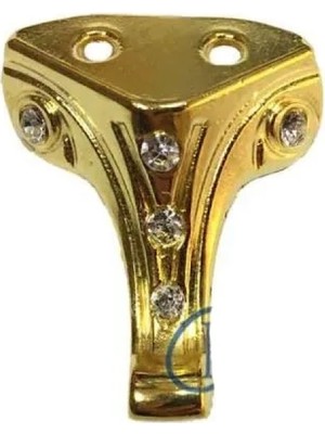 Marsilyan Moda Taşlı Ahşap Sandık Ayağı, Kutu Ayak 3,5 cm - Sarı, 50 Adet