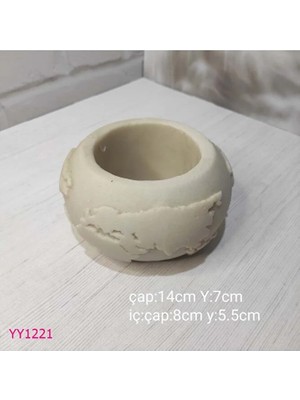 Yoyomold YY1221-DÜNYA Saksı Büyük Silikon Kalıp