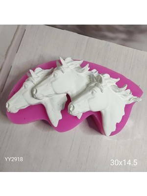 Yoyomold YY2918 3lü At Duvar Süsü Silikon Kalıp