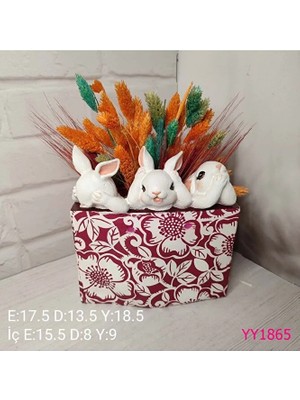 Yoyomold YY1865-3LÜ Tavşan Kutu Saksı Silikon Kalıp
