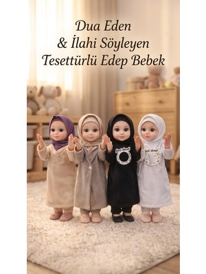 Renklime Dua Eden Tesettürlü Edep Bebek - Ramazan Temalı Islami Oyuncak