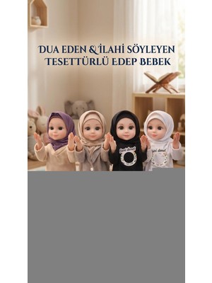 Renklime Tesettürlü Edep Bebek Dua Eden ve Ilahi Söyleyen Ramazan Oyuncağı