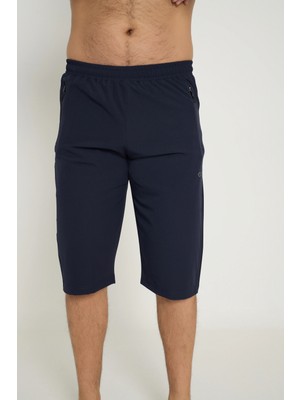 Crozwise Spor Lycra Erkek Capri Siyah 8043