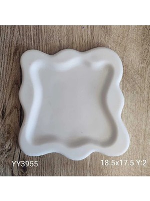 Yoyomold YY3955 Dalgalı Kare Sunumluk -Silikon Kalıp