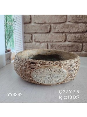 Yoyomold Flower Garden Hasır Saksı - Silikon Kalıp