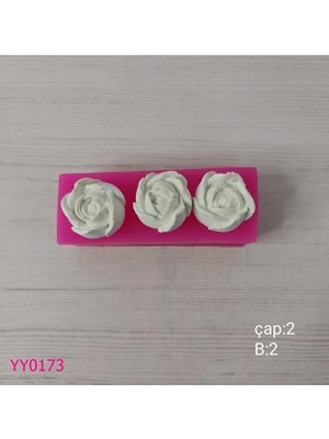YOYOMOLD YY0173 Üçlü Fındık Gül Silikon Kalıp