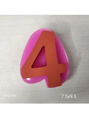 Yoyomold YY2245 10CM Rakamlar 4 Silikon Kalıp