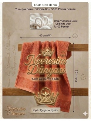Datatek Nevresim Dünyası Prime Havlu 60X110 Kiremit